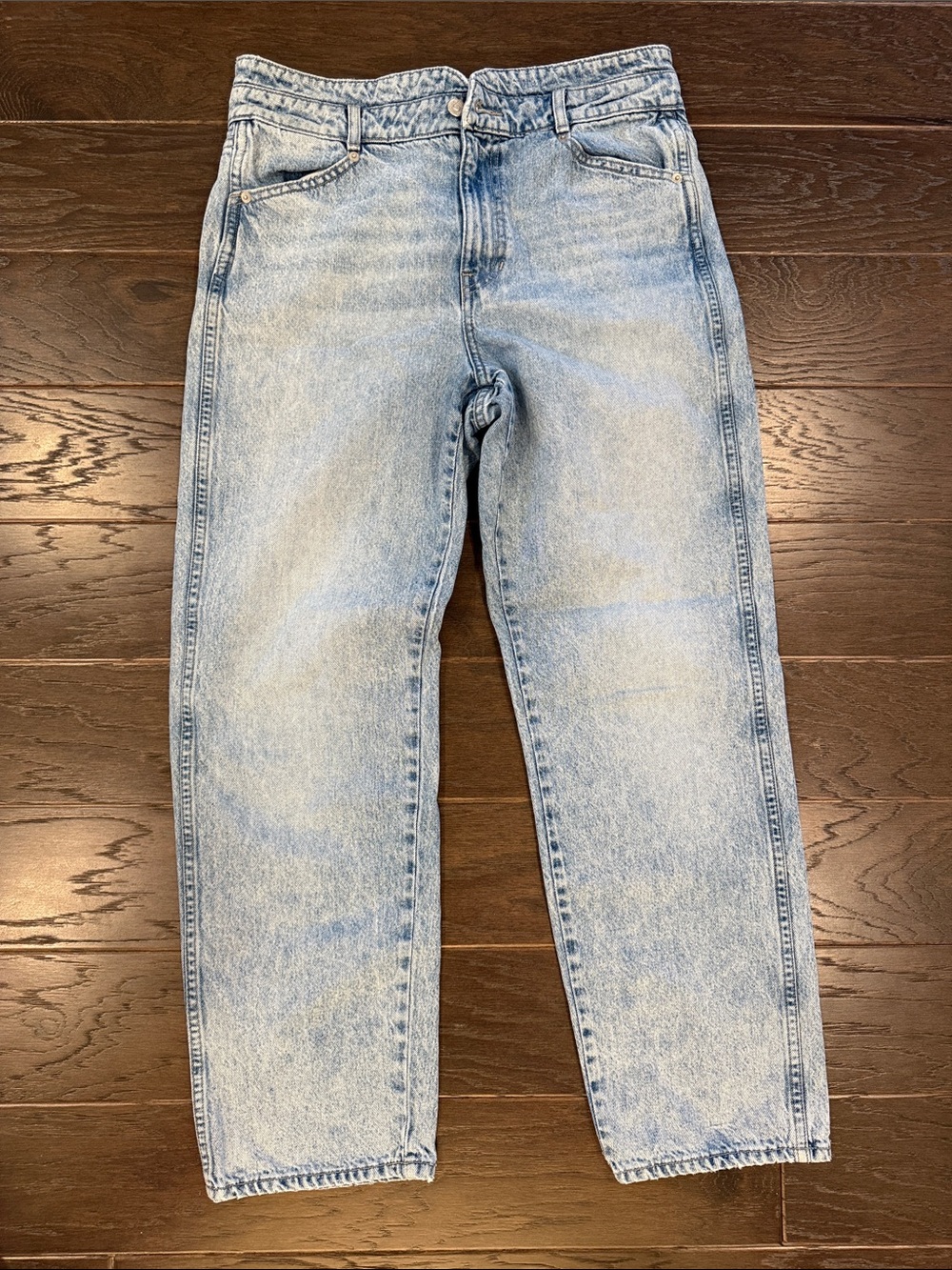 Veronica Beard Jeans Blake Classic Straight High Rise Light Wash 30 Cotton